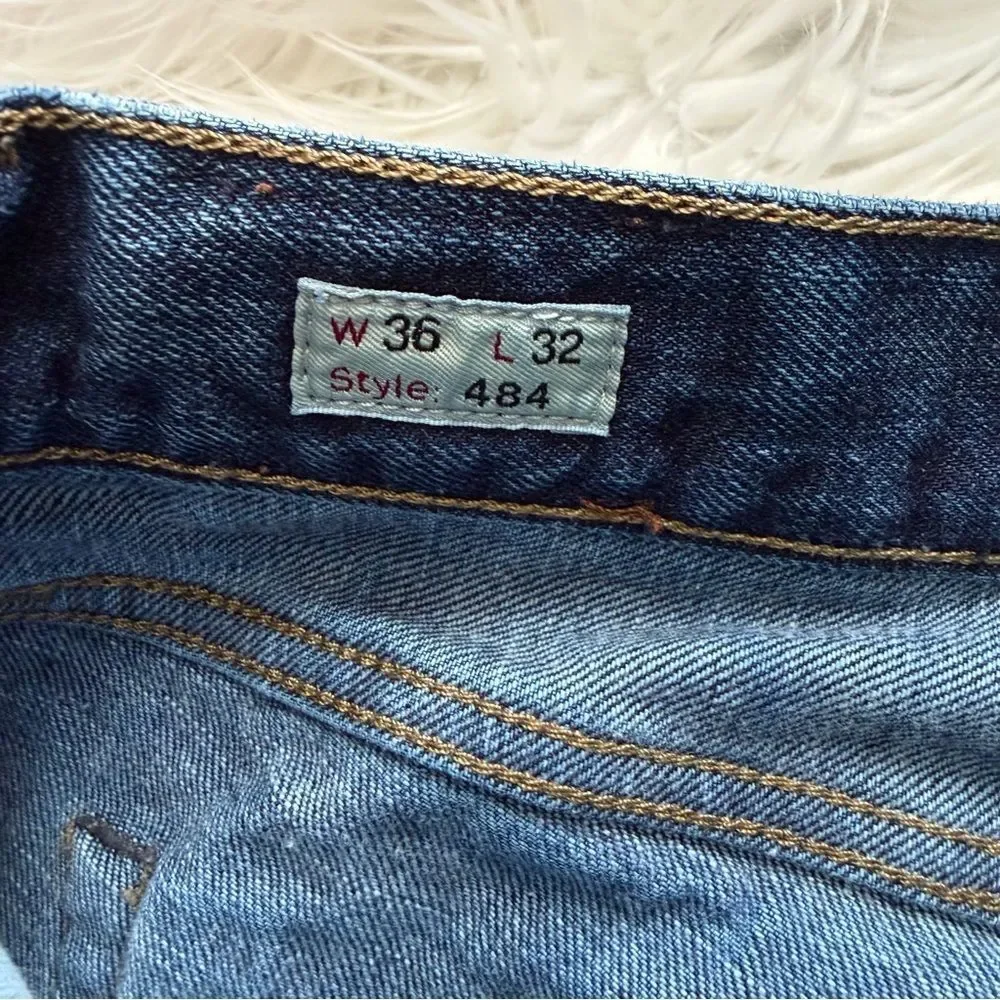 J. Crew Jeans Men's Slim Straight Leg Style 484 Size 36 x 32 Dark Wash
